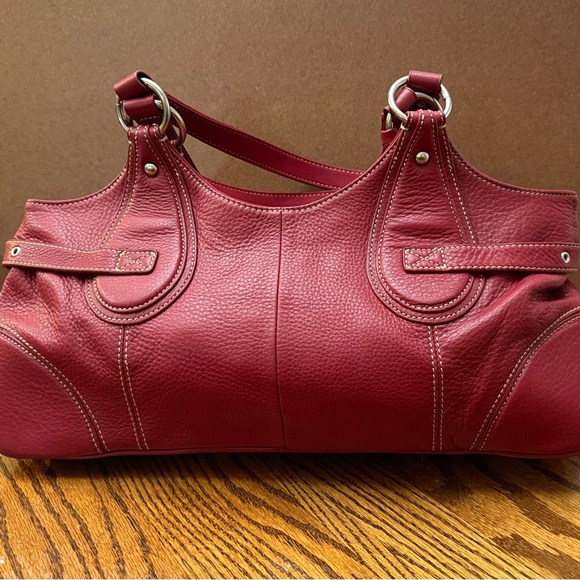 Franco Sarto Red Leather Shoulder Bag NWT - Picture 3 of 7